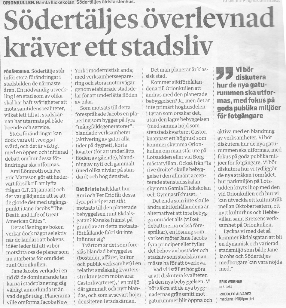 Kommentar till inlägg om Höghushysterin